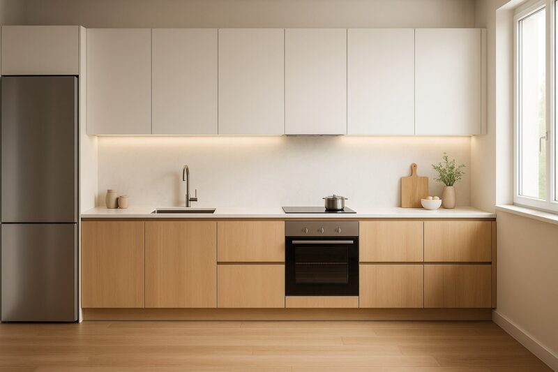 Kuhinja raspoređena u jednoj liniji