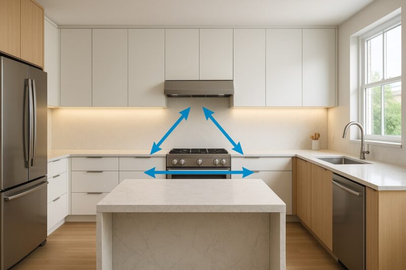 Primenjeno pravilo trougla u zavisnosti od tipa kuhinje