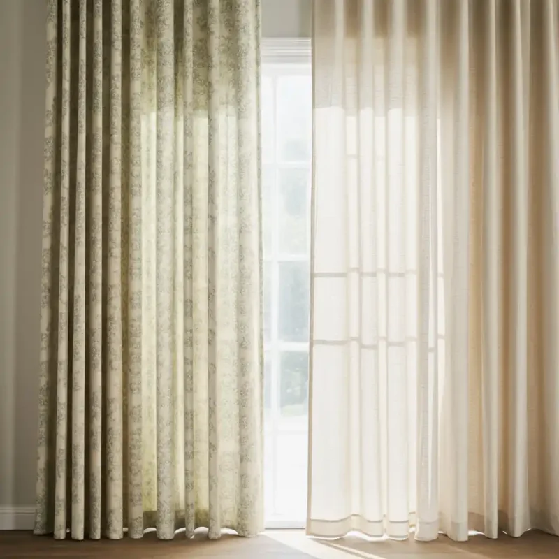 Zavese sa šarom i jednobojne zavese