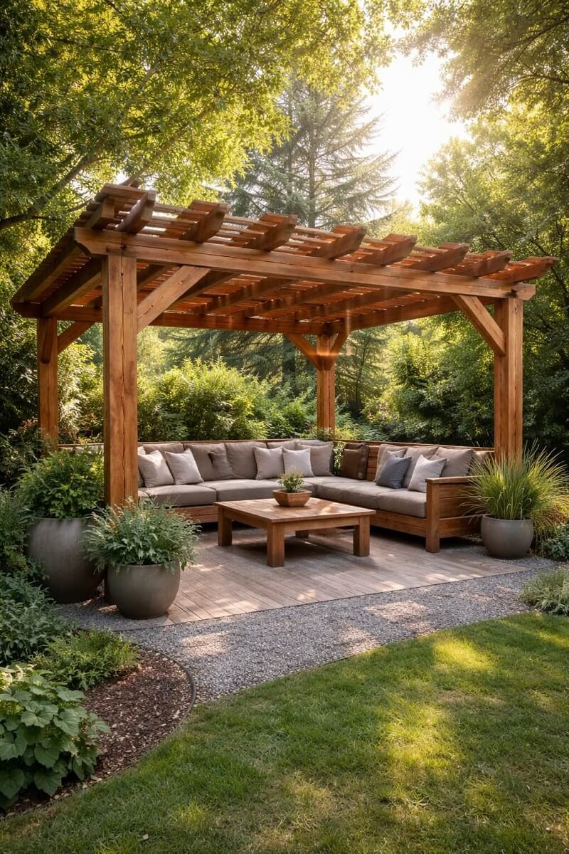 Drveni rustični letnjikovac