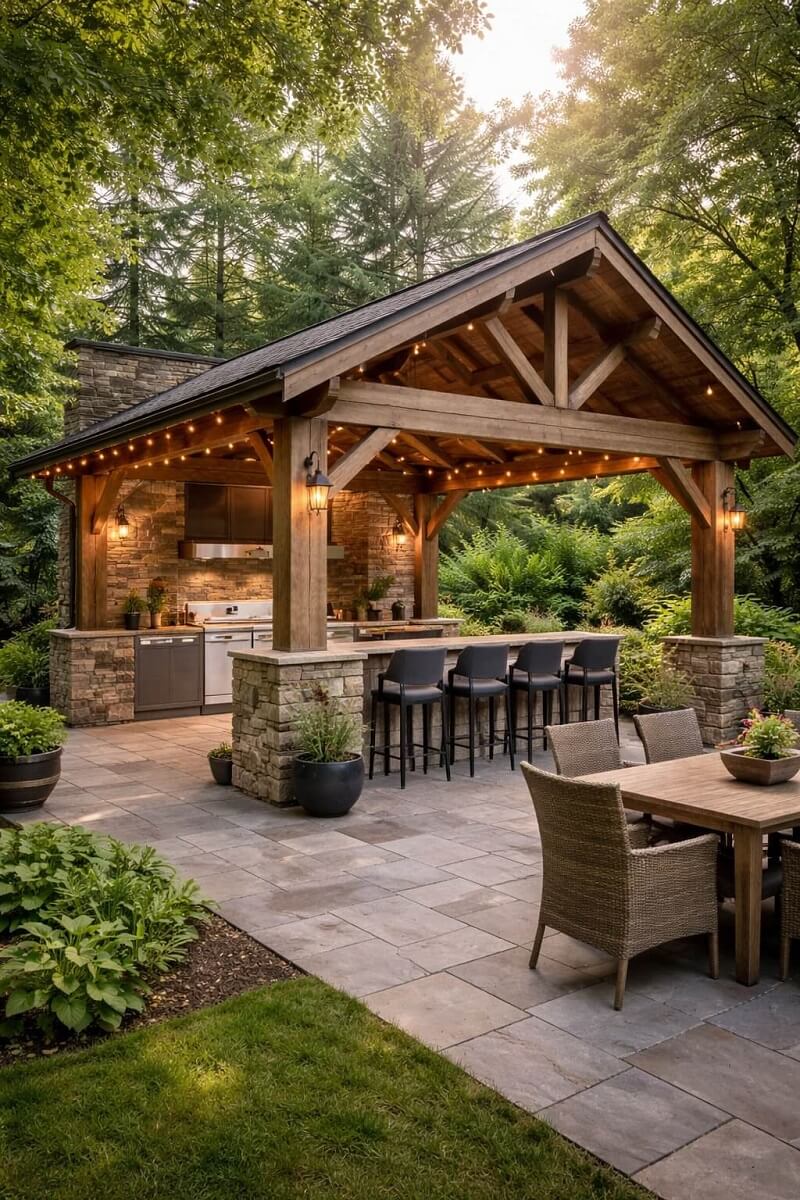 Moderan metalno-drveni letnjikovac